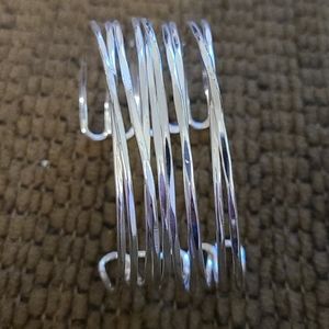 Silver bangle bracelet